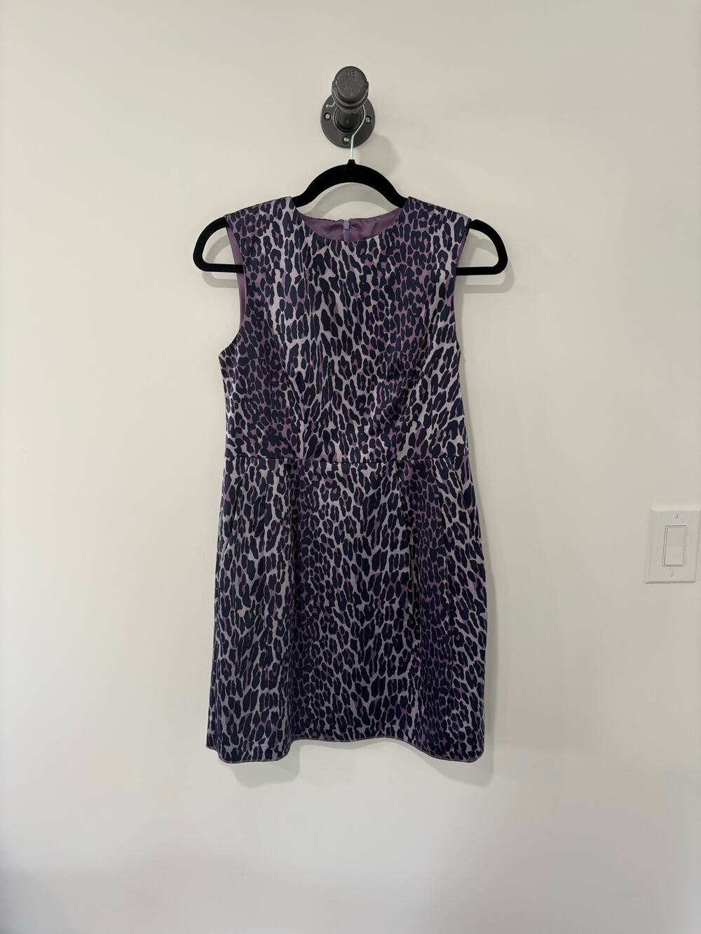 Nanette Lepore Purple Leopard Cheetah Print Tank Dress Size 4